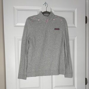 Vineyard Vines Heather Grey Pink Shep Shirt Women’s M